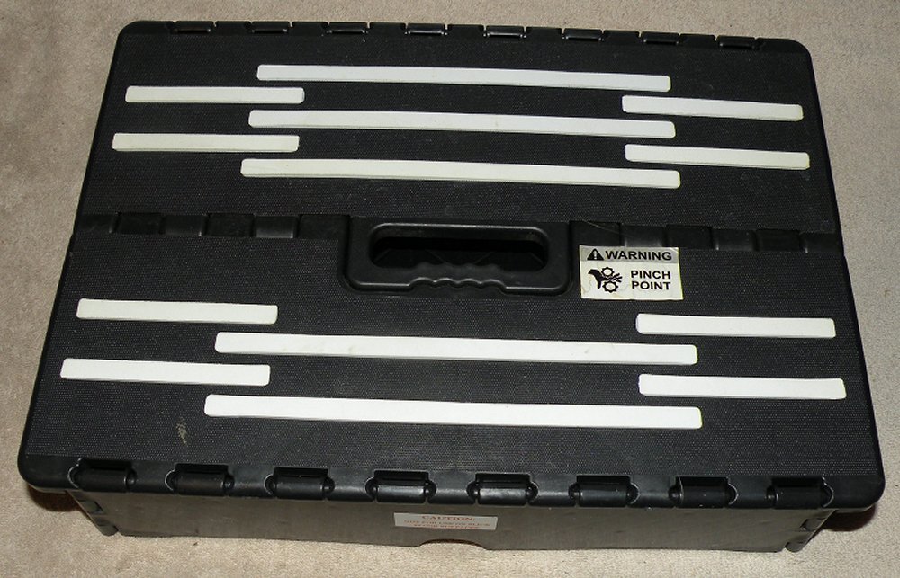 Versatile Foldable 4 In. Step Stool Non-Slip Mobility Assistance W/ Handle Black